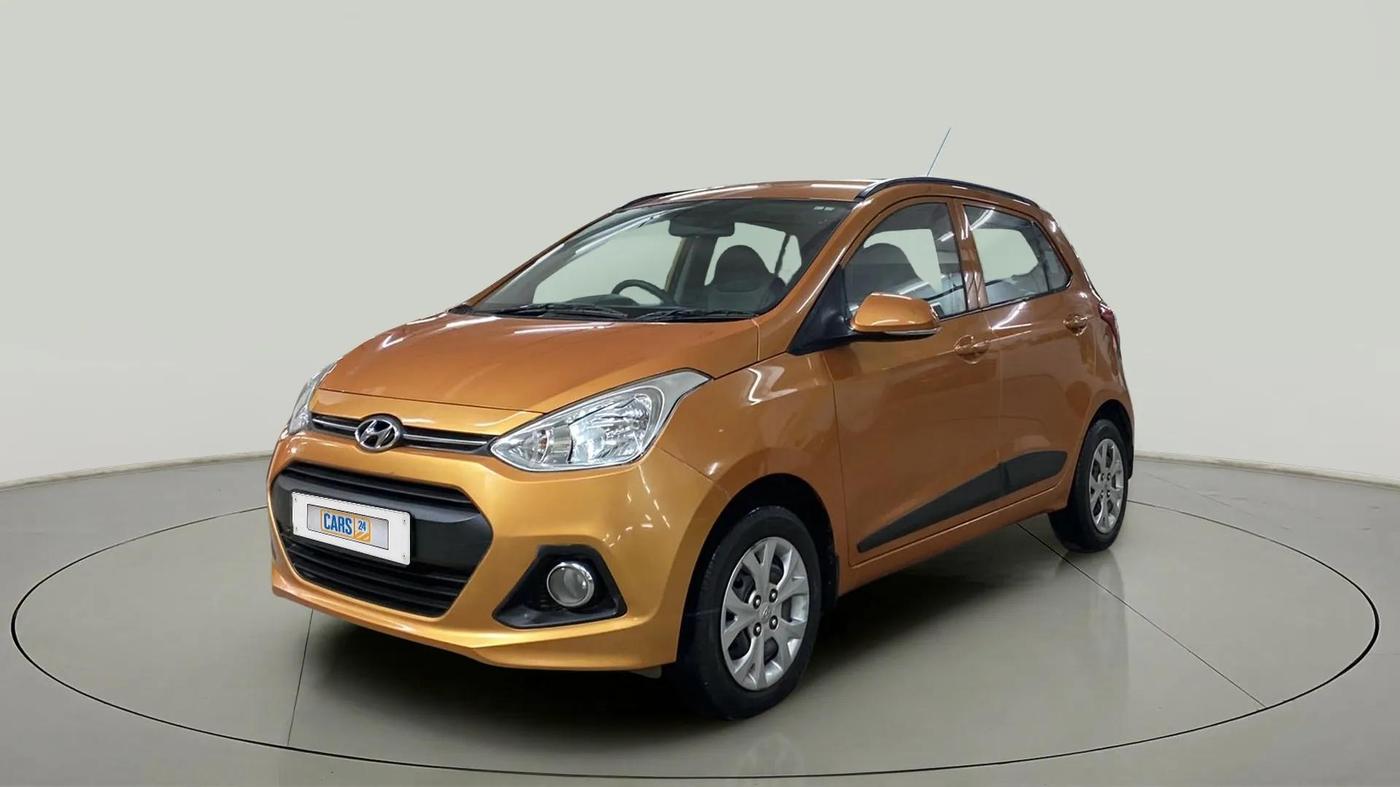 2015 Hyundai Grand i10 SPORTZ 1.2 KAPPA VTVT, Petrol, Manual, 50,488 km, Left Front Diagonal