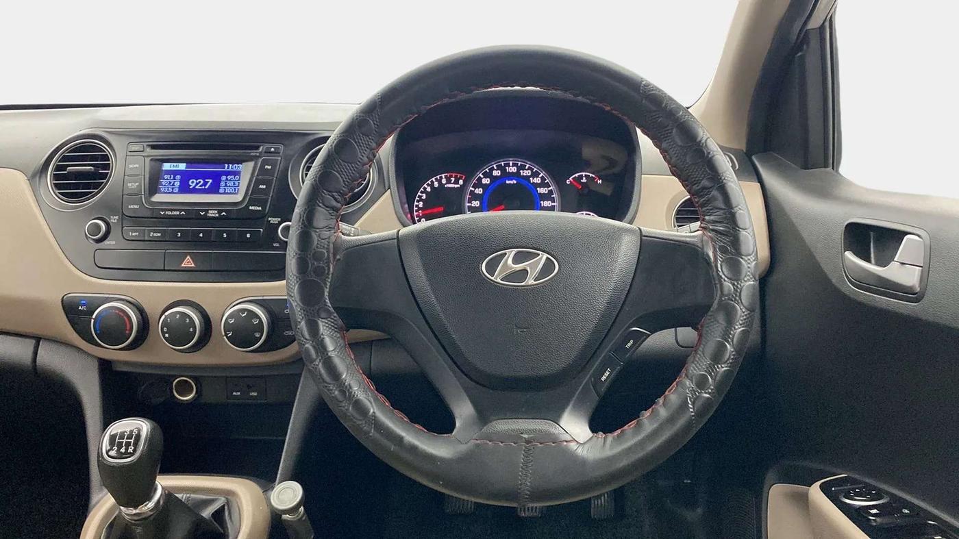 2014 Hyundai Grand i10 SPORTZ 1.2 KAPPA VTVT, Petrol, Manual, 50,044 km, Steering Wheel Close Up