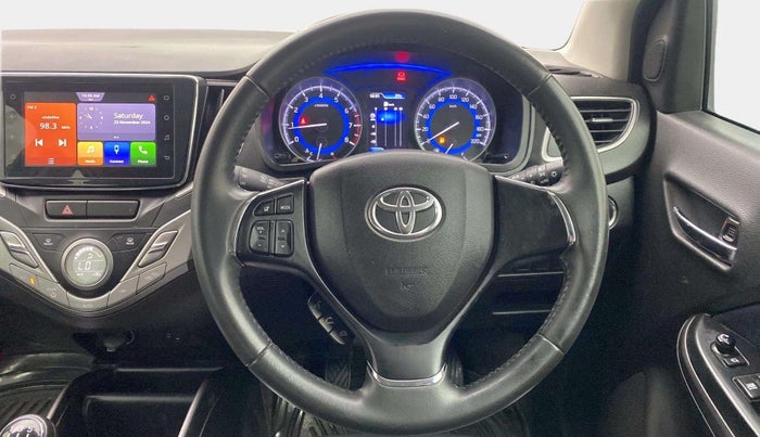 2019 Toyota Glanza V, Petrol, Manual, 93,378 km, Steering Wheel Close Up