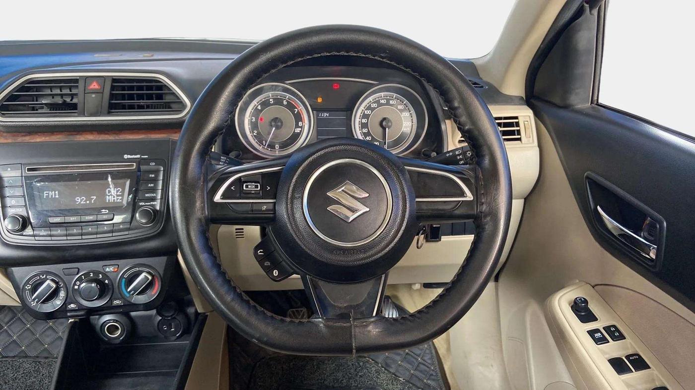 2018 Maruti Dzire VXI, Petrol, Manual, 82,681 km, Steering Wheel Close Up