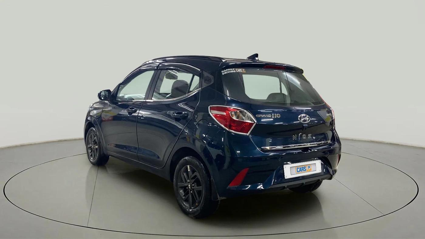 2021 Hyundai GRAND I10 NIOS SPORTZ AMT 1.2 KAPPA VTVT, Petrol, Automatic, 20,485 km, Left Back Diagonal