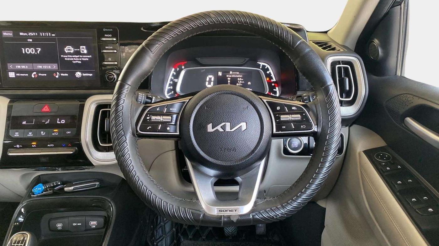 2024 KIA SONET HTX 1.0 TURBO PETROL IMT, Petrol, Manual, 6,562 km, Steering Wheel Close Up