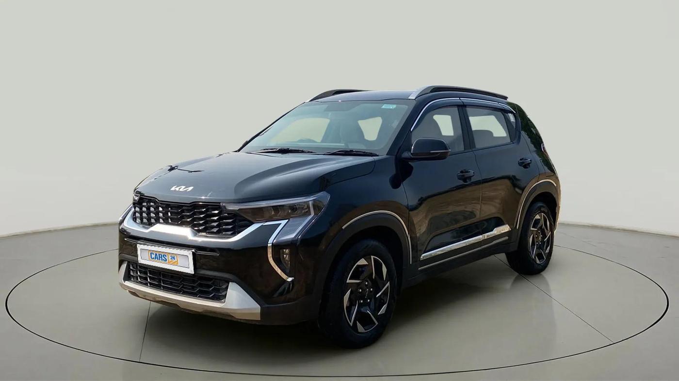 2024 KIA SONET HTX 1.0 TURBO PETROL IMT, Petrol, Manual, 6,562 km, Left Front Diagonal