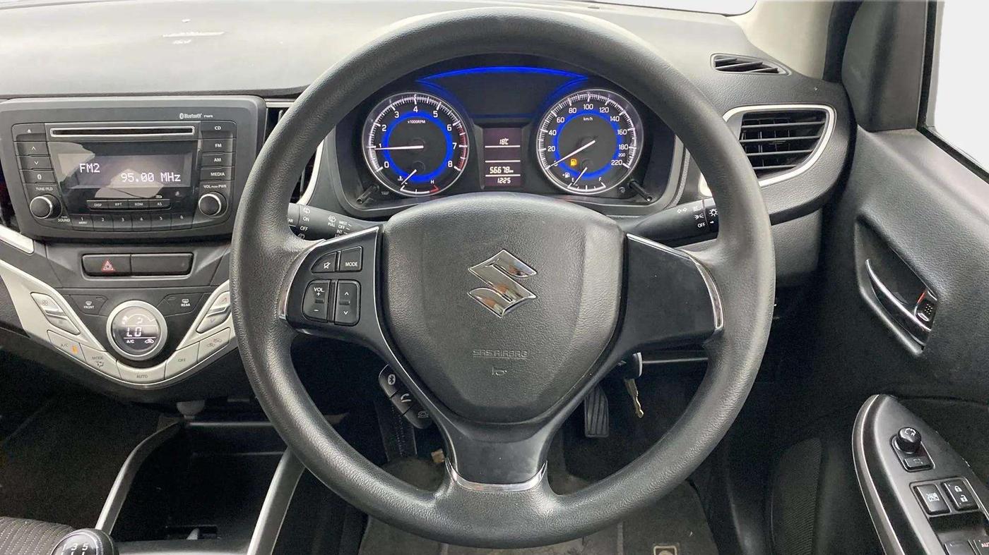 2016 Maruti Baleno DELTA PETROL 1.2, Petrol, Manual, 56,717 km, Steering Wheel Close Up