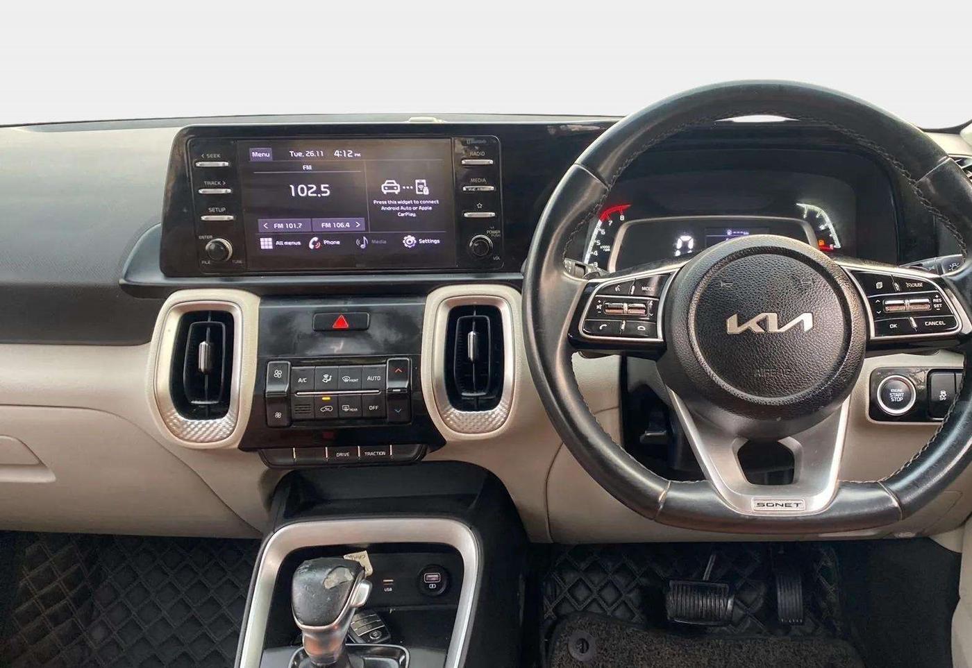 2021 KIA SONET HTX 1.0 DCT, Petrol, Automatic, 53,571 km, Air Conditioner