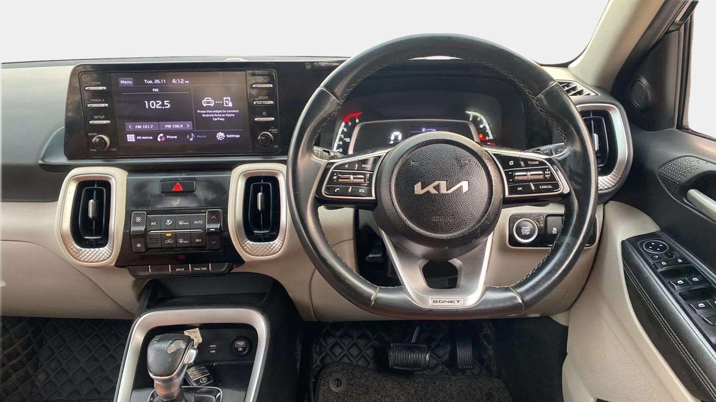 2021 KIA SONET HTX 1.0 DCT, Petrol, Automatic, 53,571 km, Steering Wheel Close Up
