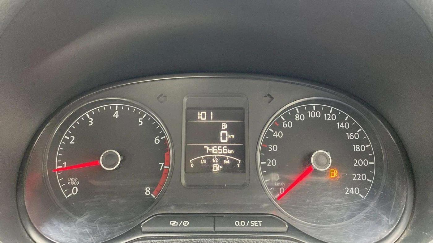 2017 Volkswagen Ameo COMFORTLINE 1.2L, Petrol, Manual, 74,625 km, Odometer Image