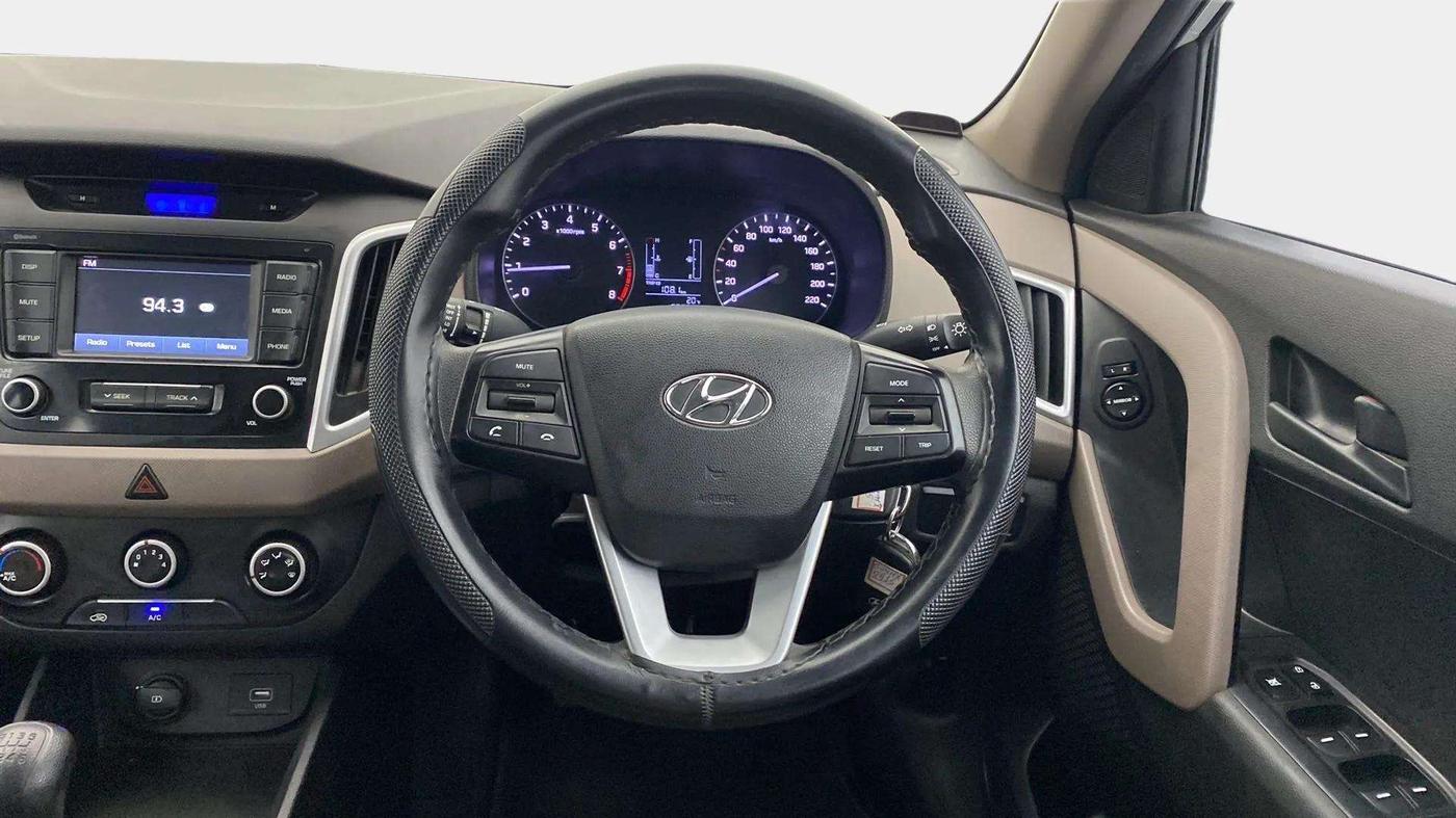 2018 Hyundai Creta E PLUS 1.6 PETROL, Petrol, Manual, 86,807 km, Steering Wheel Close Up
