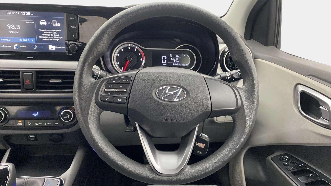 2021 Hyundai GRAND I10 NIOS SPORTZ AMT 1.2 KAPPA VTVT, Petrol, Automatic, 28,497 km, Steering Wheel Close Up