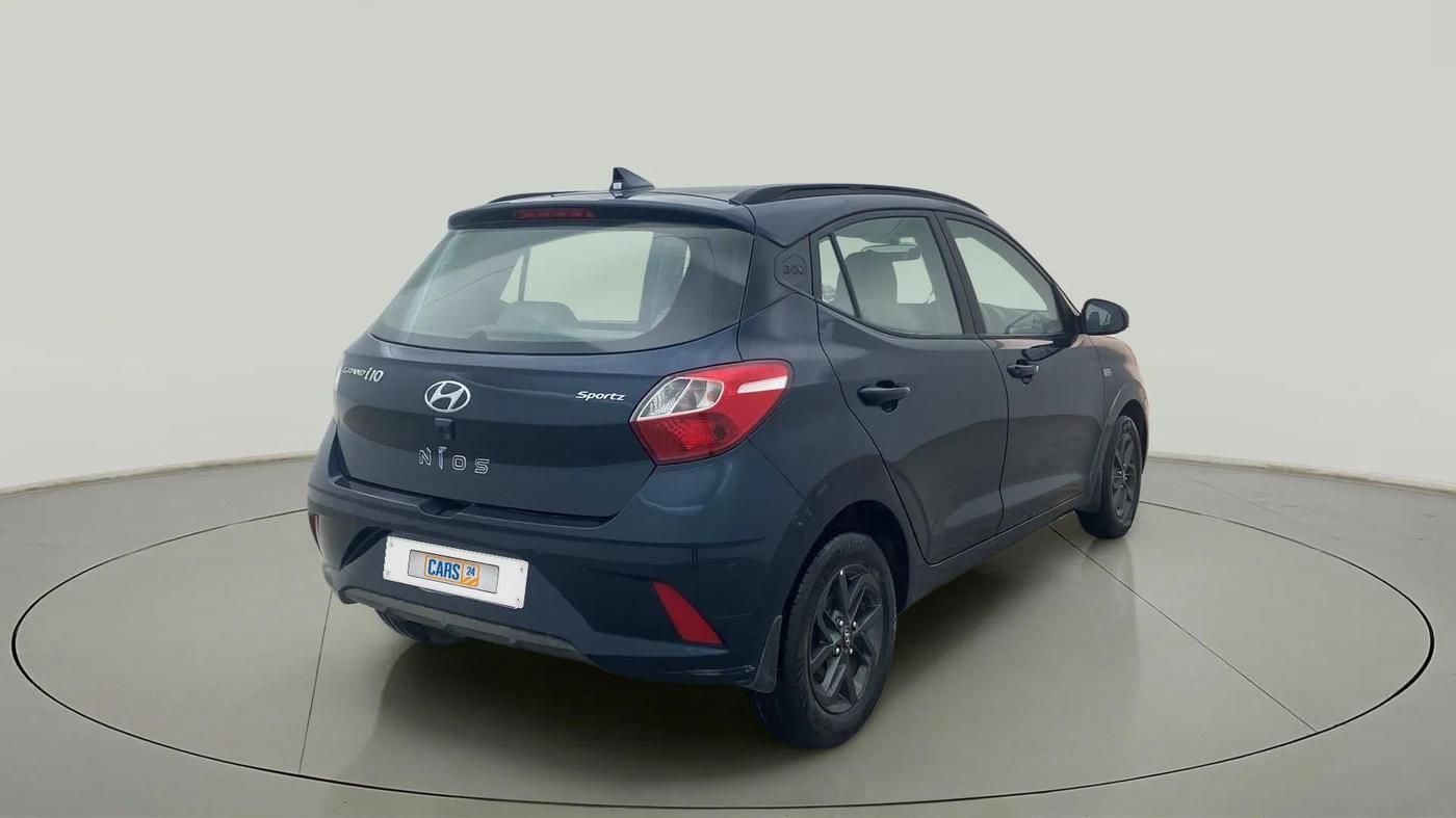 2019 Hyundai GRAND I10 NIOS SPORTZ AMT 1.2 KAPPA VTVT, Petrol, Automatic, 37,693 km, Right Back Diagonal