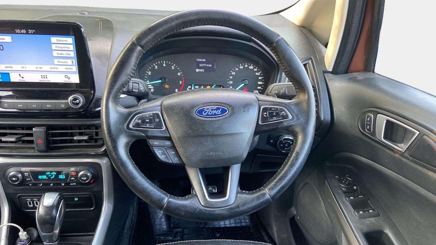 2018 Ford Ecosport TITANIUM + 1.5L PETROL AT, Petrol, Automatic, 64,419 km, Steering Wheel Close Up