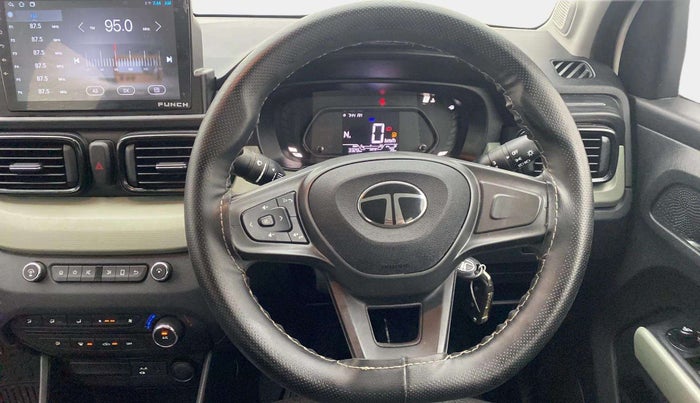 2024 Tata PUNCH ADVENTURE AMT, Petrol, Automatic, 3,326 km, Steering Wheel Close Up