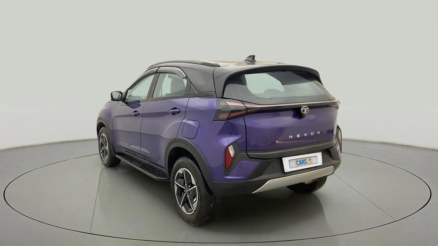 2023 Tata NEXON FEARLESS S PURPLE 1.2 REVOTRON 7 DCA DT, CNG, Automatic, 18,306 km, Left Back Diagonal