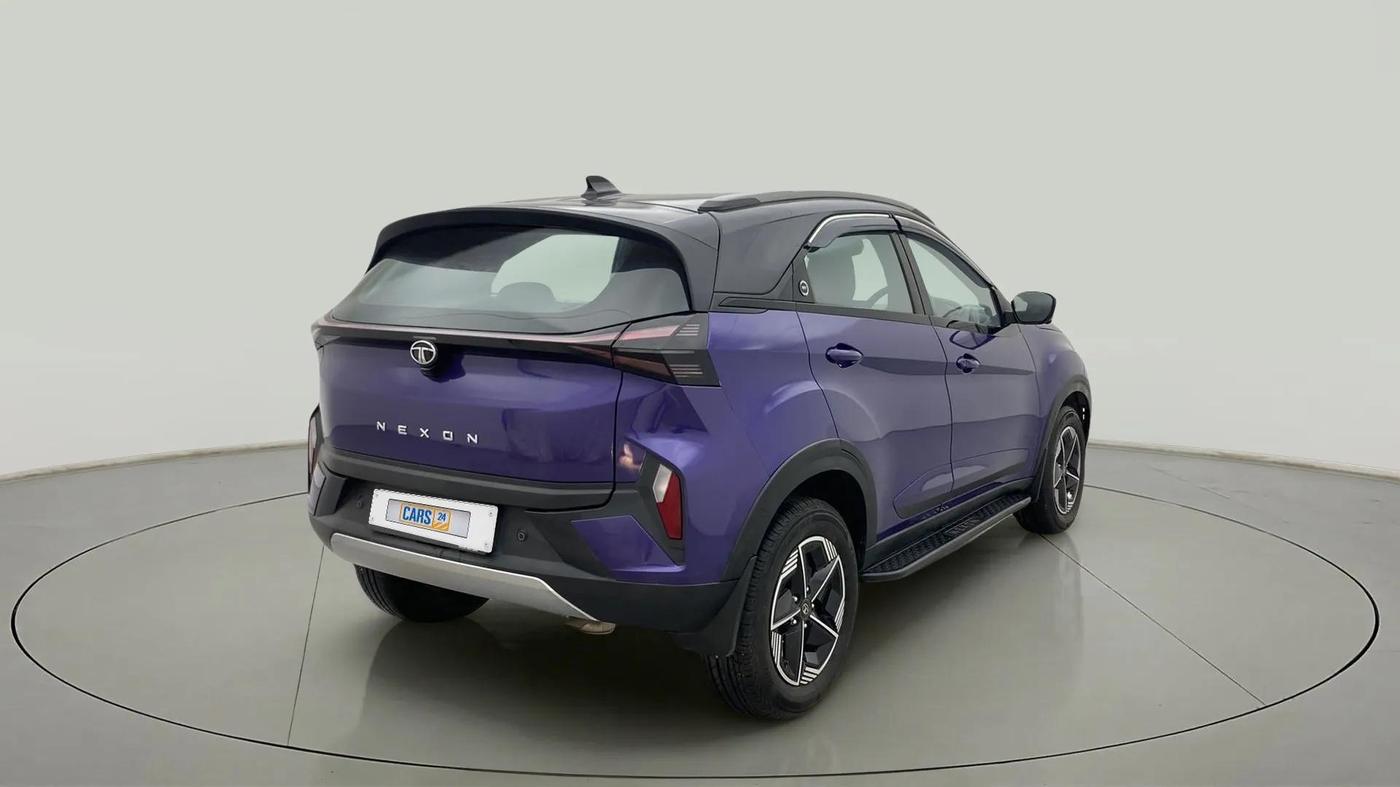 2023 Tata NEXON FEARLESS S PURPLE 1.2 REVOTRON 7 DCA DT, CNG, Automatic, 18,306 km, Right Back Diagonal