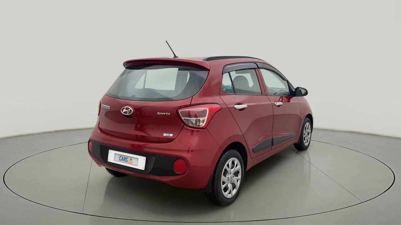 2019 Hyundai Grand i10 SPORTZ 1.2 KAPPA VTVT, Petrol, Manual, 12,605 km, Right Back Diagonal