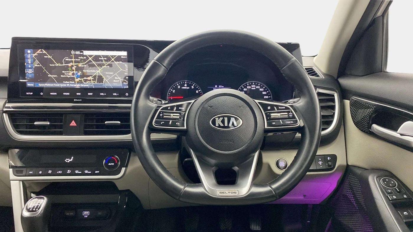 2020 KIA SELTOS HTX 1.5 PETROL, Petrol, Manual, 67,494 km, Steering Wheel Close Up