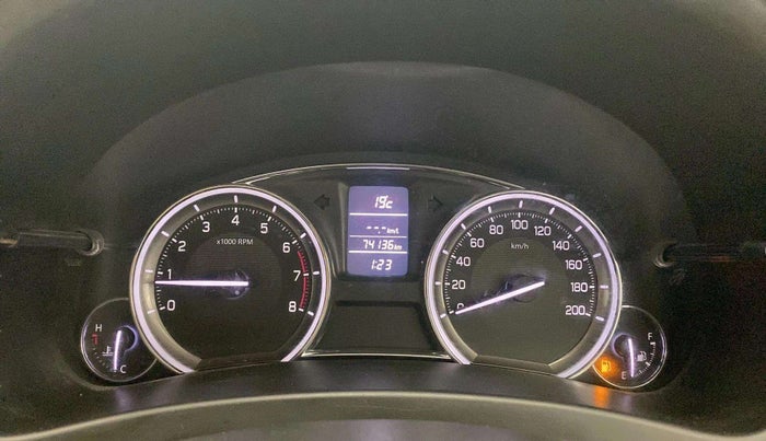 2017 Maruti Ciaz DELTA 1.4 MT PETROL, Petrol, Manual, 74,569 km, Odometer Image