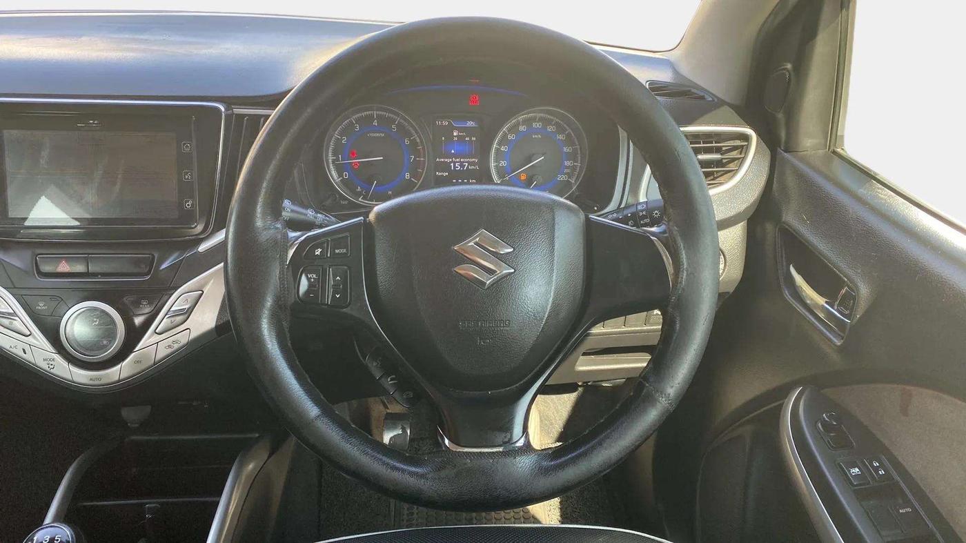 2016 Maruti Baleno ALPHA PETROL 1.2, Petrol, Manual, 70,514 km, Steering Wheel Close Up