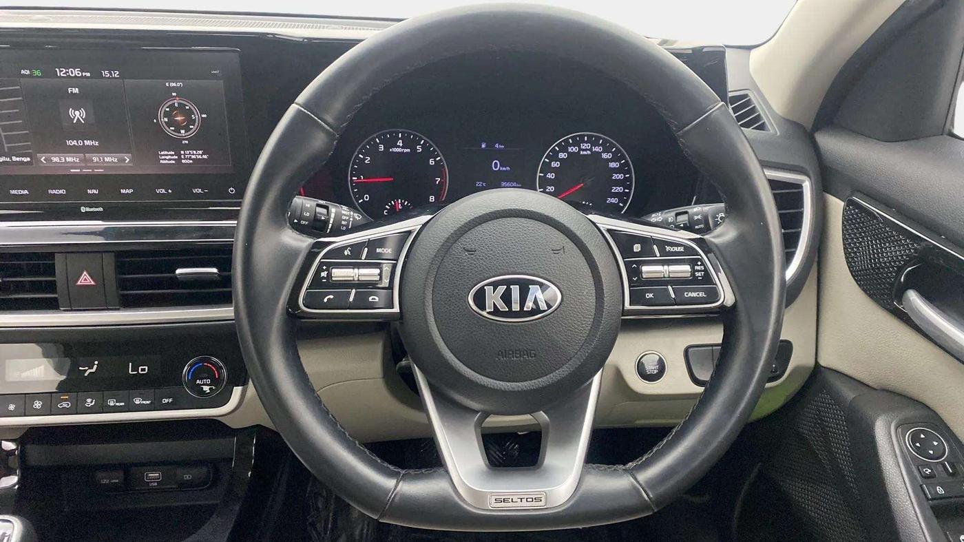 2020 KIA SELTOS HTX 1.5 PETROL, Petrol, Manual, 35,602 km, Steering Wheel Close Up