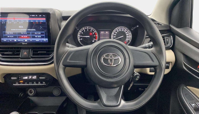 2023 Toyota Glanza E, Petrol, Manual, 26,113 km, Steering Wheel Close Up