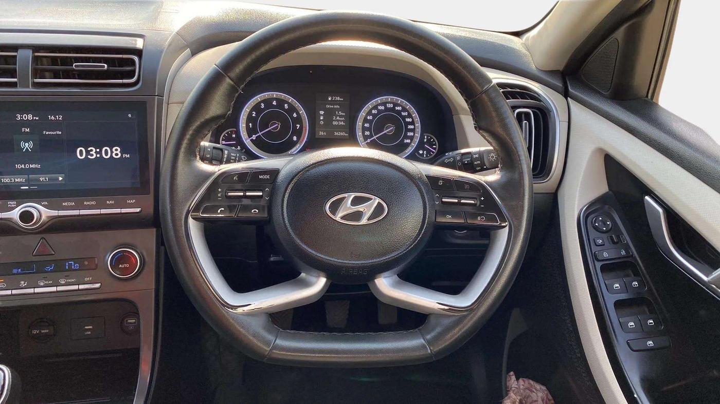 2021 Hyundai Creta SX 1.5 PETROL, Petrol, Manual, 36,260 km, Steering Wheel Close Up