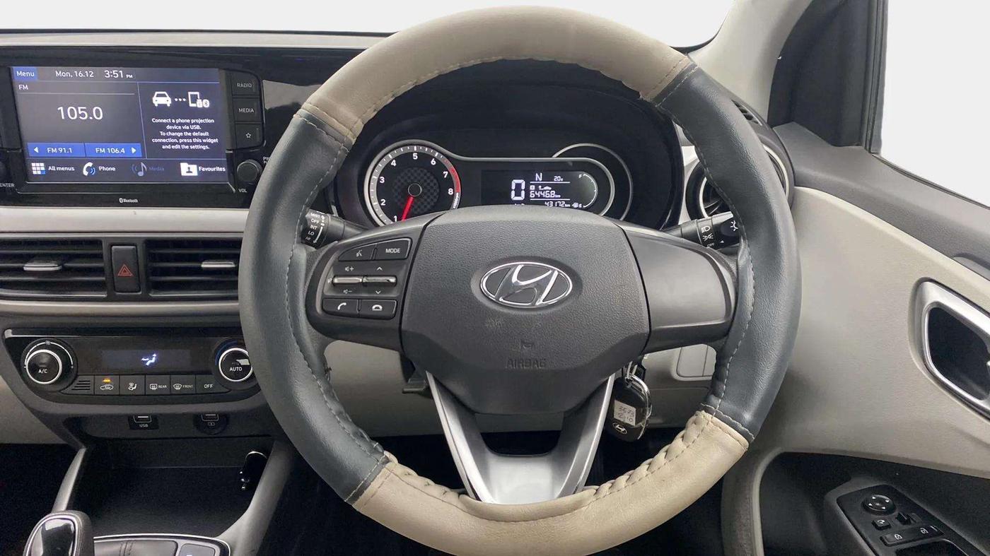 2020 Hyundai GRAND I10 NIOS SPORTZ AMT 1.2 KAPPA VTVT, Petrol, Automatic, 43,143 km, Steering Wheel Close Up