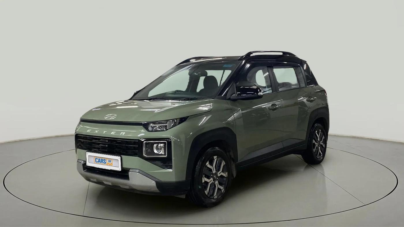 2024 Hyundai EXTER SX(O) CONNECT 1.2 AMT DUAL TONE, Petrol, Automatic, 2,162 km, Left Front Diagonal