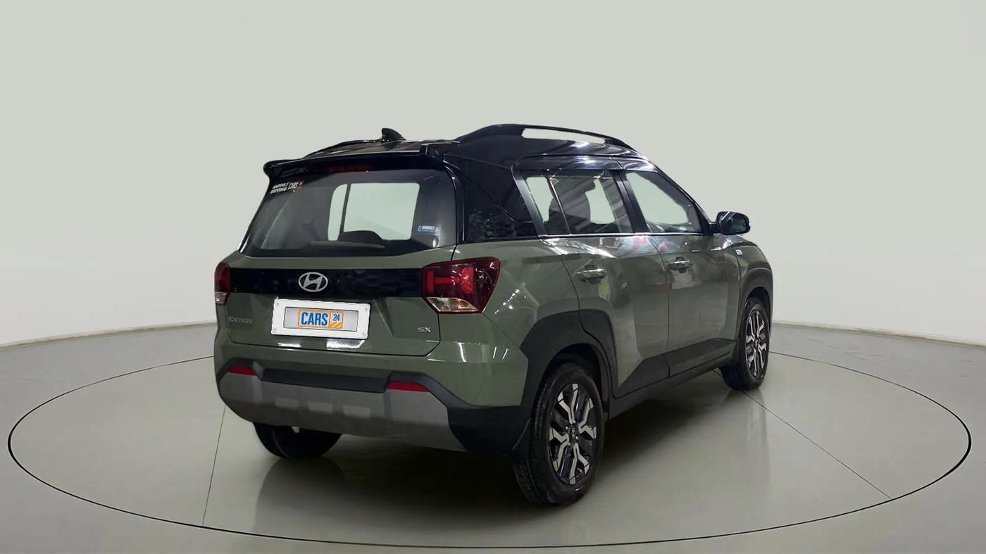 2024 Hyundai EXTER SX(O) CONNECT 1.2 AMT DUAL TONE, Petrol, Automatic, 2,162 km, Right Back Diagonal