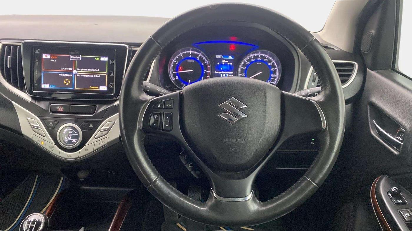 2018 Maruti Baleno ALPHA PETROL 1.2, Petrol, Manual, 52,050 km, Steering Wheel Close Up