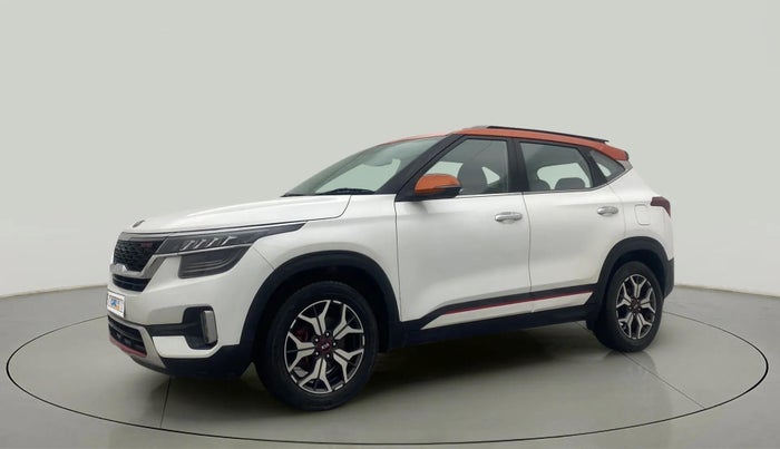 2019 KIA SELTOS GTX AT 1.4 PETROL DUAL TONE, Petrol, Automatic, 28,497 km, Left Front Diagonal