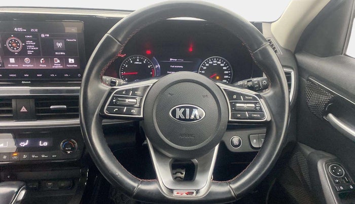 2019 KIA SELTOS GTX AT 1.4 PETROL DUAL TONE, Petrol, Automatic, 28,497 km, Steering Wheel Close Up