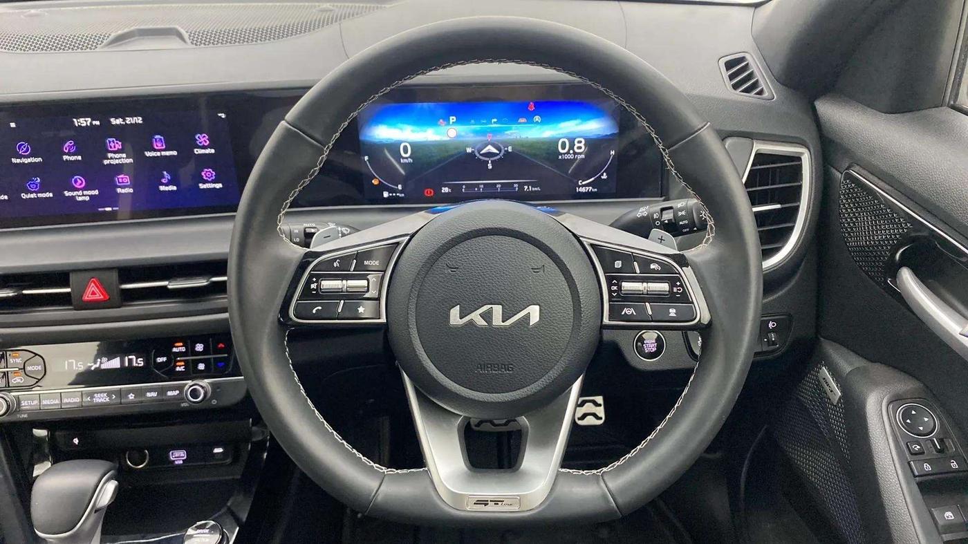 2023 KIA SELTOS 1.5 GTX+ TURBO GDI PETROL DCT, Petrol, Automatic, 14,695 km, Steering Wheel Close Up
