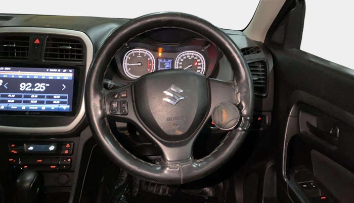 2020 Maruti Vitara Brezza VXI AT SHVS, Petrol, Automatic, 50,683 km, Steering Wheel Close Up