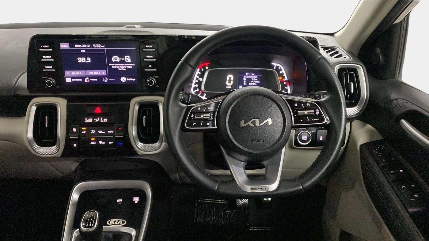 2021 KIA SONET HTX 1.0 IMT, Petrol, Manual, 22,807 km, Steering Wheel Close Up