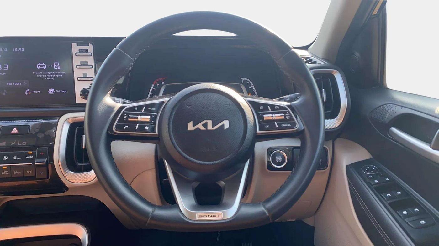 2022 KIA SONET HTX ANNIVERSARY EDITION 1.0 IMT, Petrol, Manual, 35,995 km, Steering Wheel Close Up