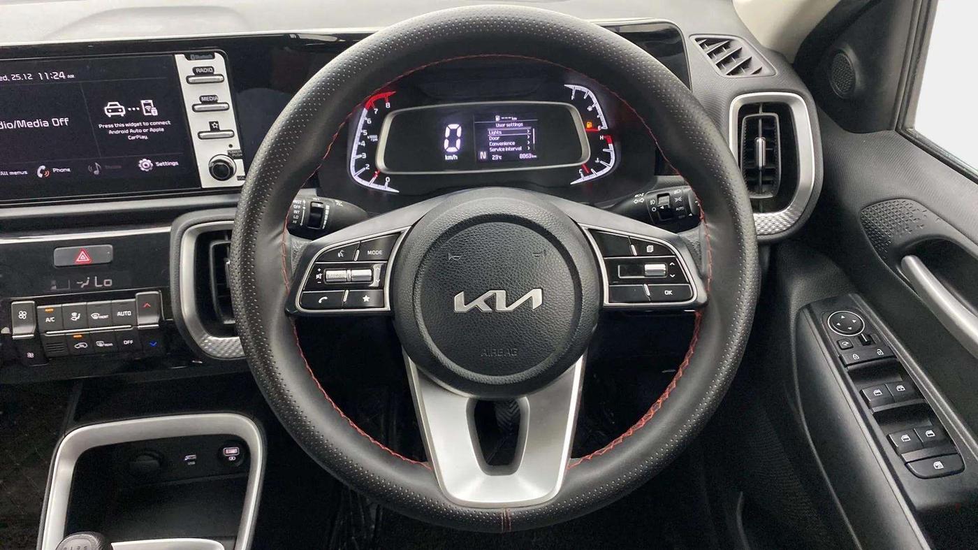 2023 KIA SONET HTK PLUS 1.0 IMT, Petrol, Manual, 8,860 km, Steering Wheel Close Up