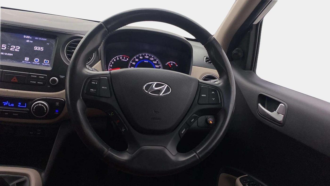 2018 Hyundai Grand i10 ASTA 1.2 KAPPA VTVT, CNG, Manual, 63,243 km, Steering Wheel Close Up