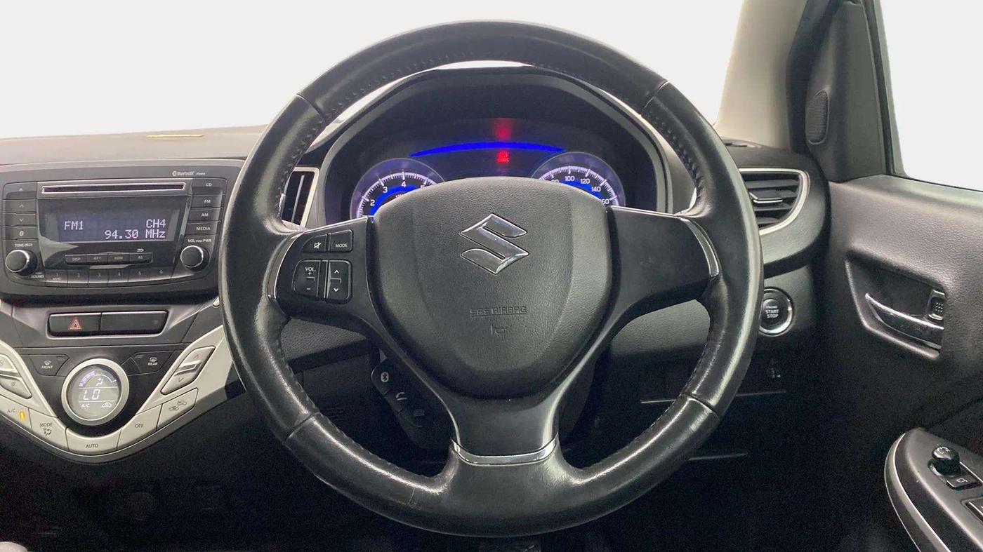 2017 Maruti Baleno ZETA CVT PETROL 1.2, Petrol, Automatic, 63,191 km, Steering Wheel Close Up