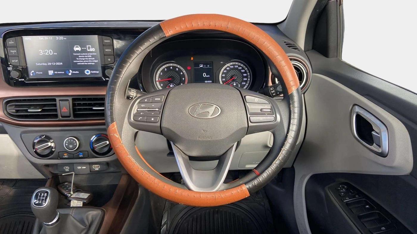 2023 Hyundai AURA SX 1.2 CNG, CNG, Manual, 32,076 km, Steering Wheel Close Up