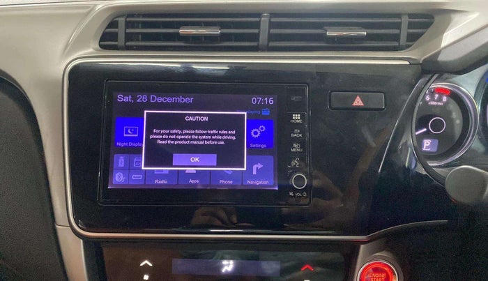 2018 Honda City 1.5L I-VTE V CVT, Petrol, Automatic, 32,419 km, Infotainment system - GPS Card not working/missing