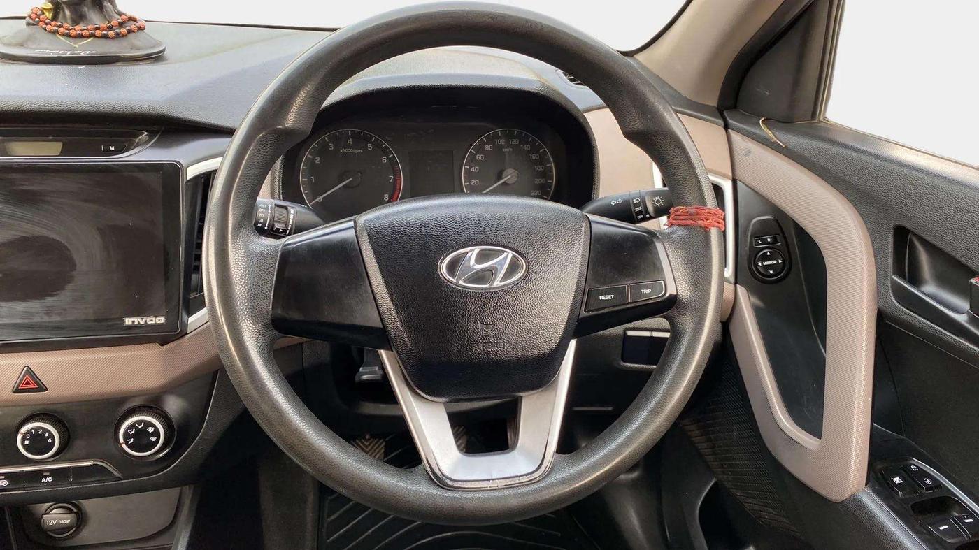 2019 Hyundai Creta E PLUS 1.6 PETROL, Petrol, Manual, 90,236 km, Steering Wheel Close Up