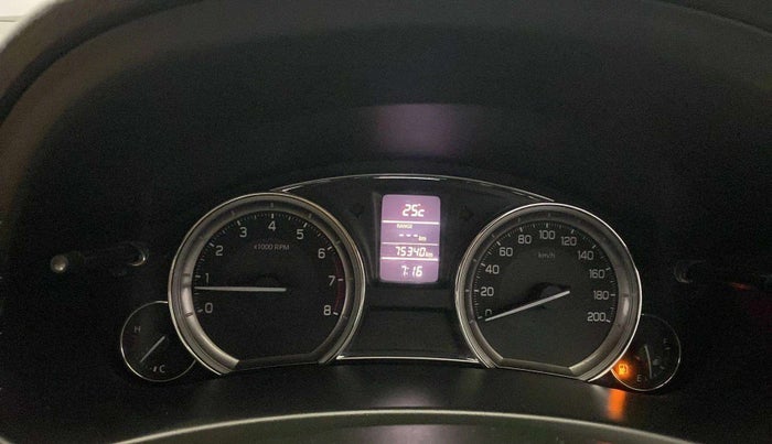 2018 Maruti Ciaz ZETA 1.4  MT PETROL, Petrol, Manual, 75,442 km, Odometer Image