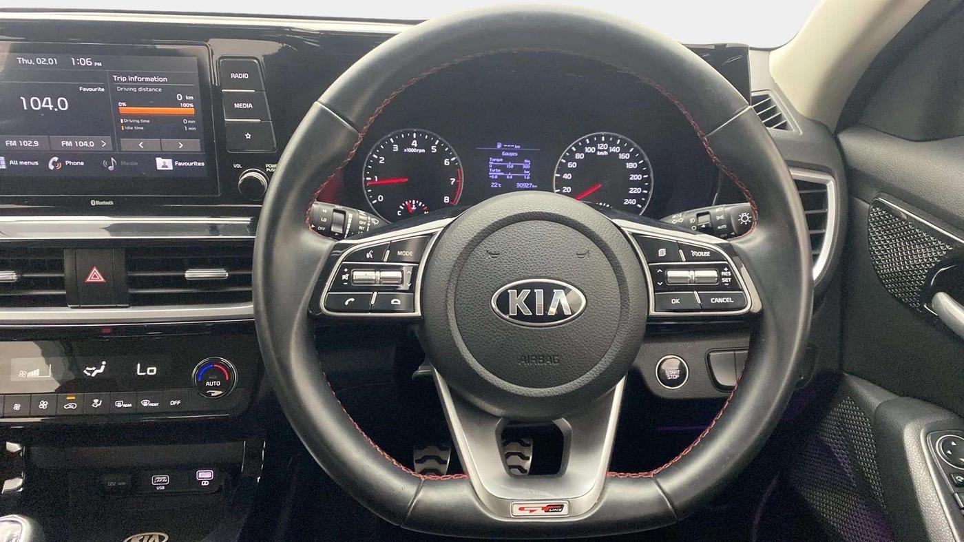 2019 KIA SELTOS GTK 1.4 PETROL, Petrol, Manual, 31,368 km, Steering Wheel Close Up
