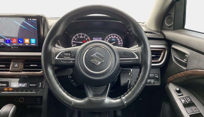 2023 Maruti BREZZA VXI AT SMART HYBRID, Petrol, Automatic, 62,798 km, Steering Wheel Close Up