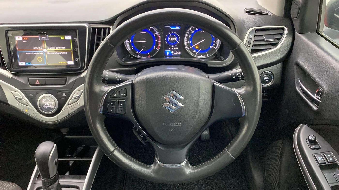 2017 Maruti Baleno ALPHA CVT PETROL 1.2, Petrol, Automatic, 72,683 km, Steering Wheel Close Up