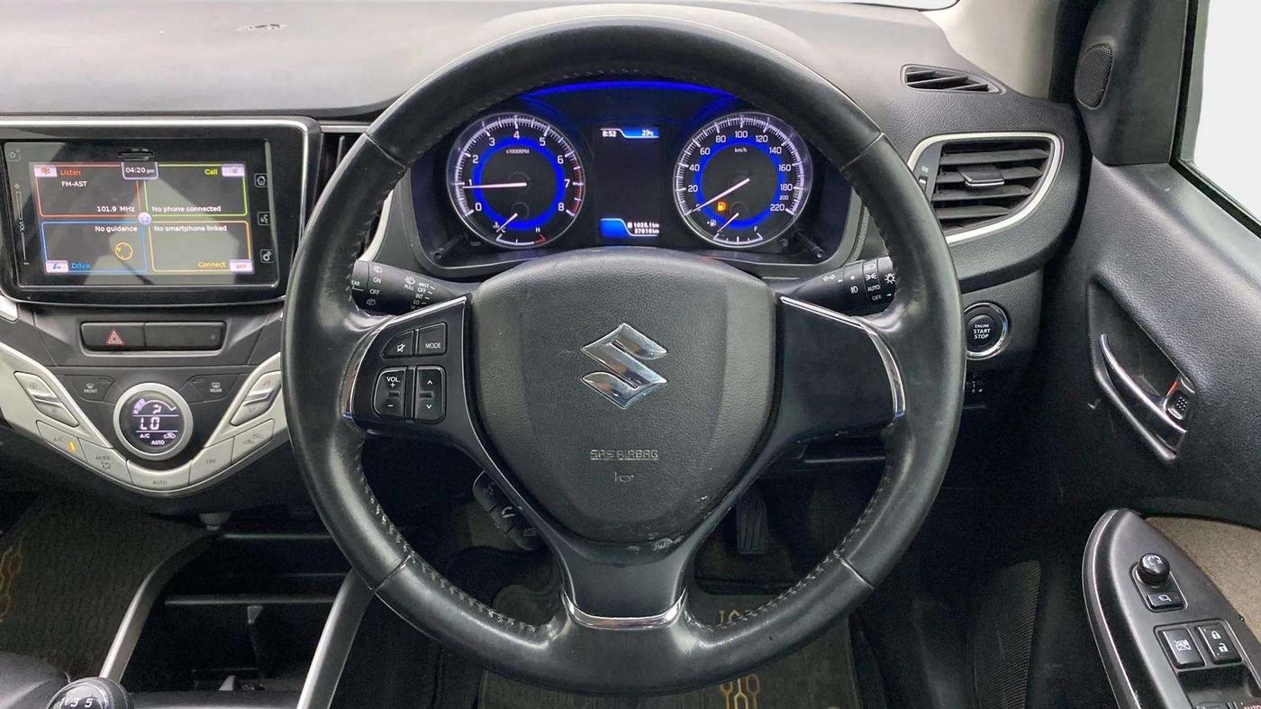 2015 Maruti Baleno ALPHA PETROL 1.2, Petrol, Manual, 57,674 km, Steering Wheel Close Up