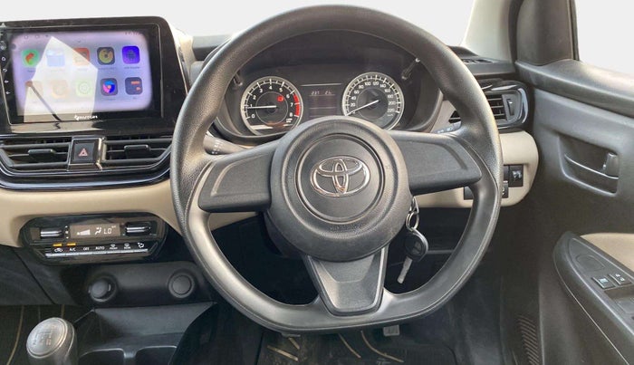 2023 Toyota Glanza E, Petrol, Manual, 23,602 km, Steering Wheel Close Up