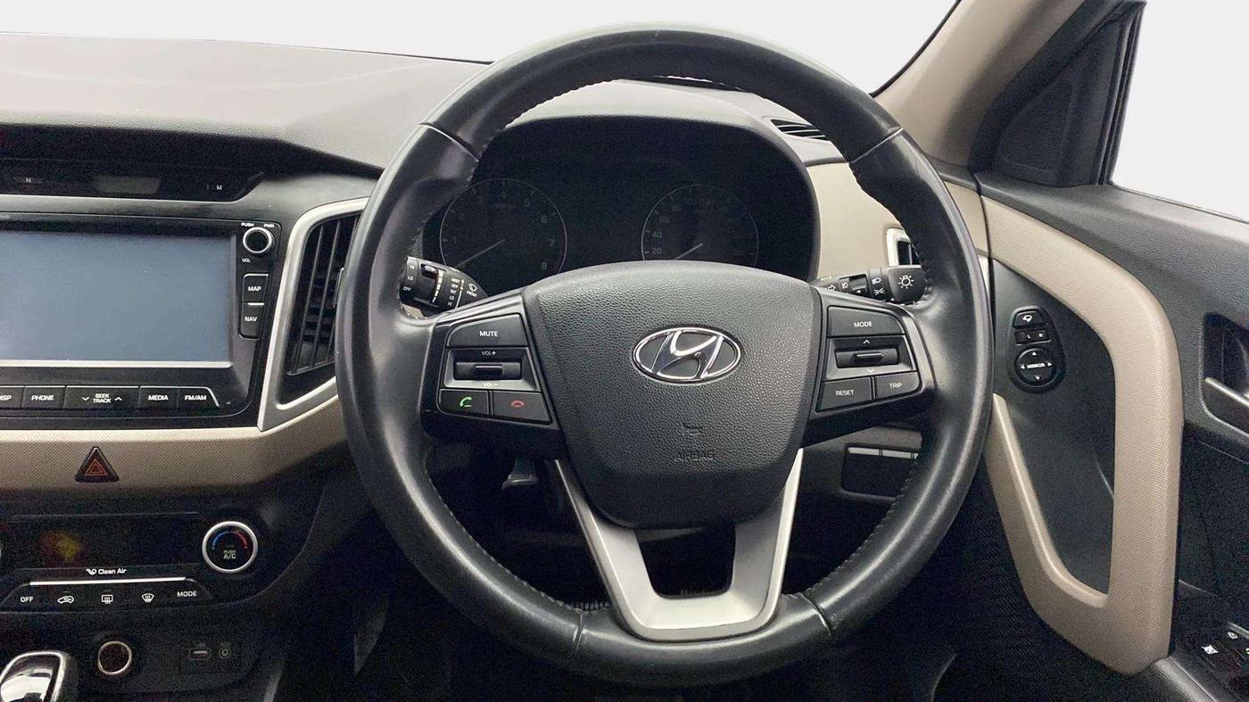 2018 Hyundai Creta SX AT 1.6 PETROL, Petrol, Automatic, 66,113 km, Steering Wheel Close Up
