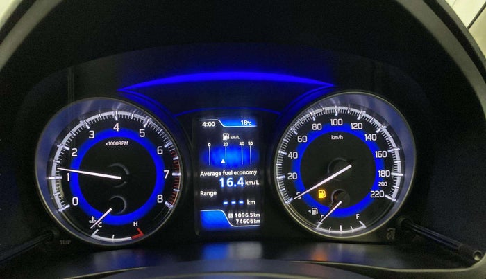 2019 Toyota Glanza G, Petrol, Manual, 74,598 km, Odometer Image