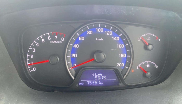 2015 Hyundai Xcent SX 1.2 (O), Petrol, Manual, 75,431 km, Odometer Image